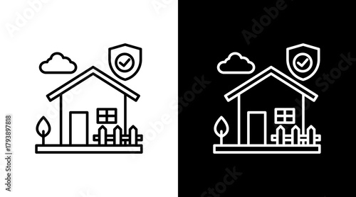 House White Icon Set Design