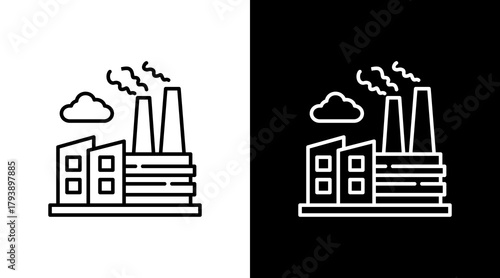 Factory White Icon Set Design