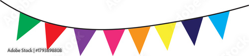 Bunting flags banner art design, best for Birthday party and carnival garland decoration accessories 

