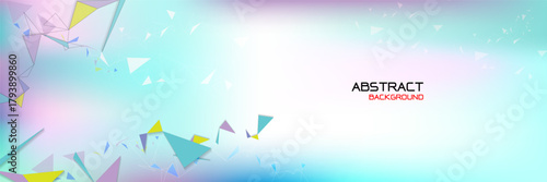 Abstract pastel gradient background with soft cyan and purple tones, geometric triangle lines, and smooth light effects. Perfect for web design, presentations, and digital media.