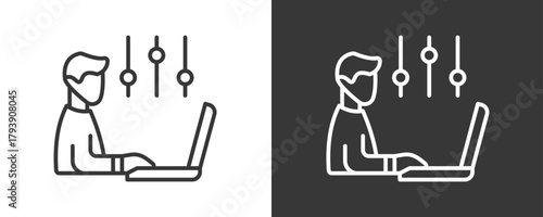 Adaptability Icon Set Vector Collection Isolated In Black And White