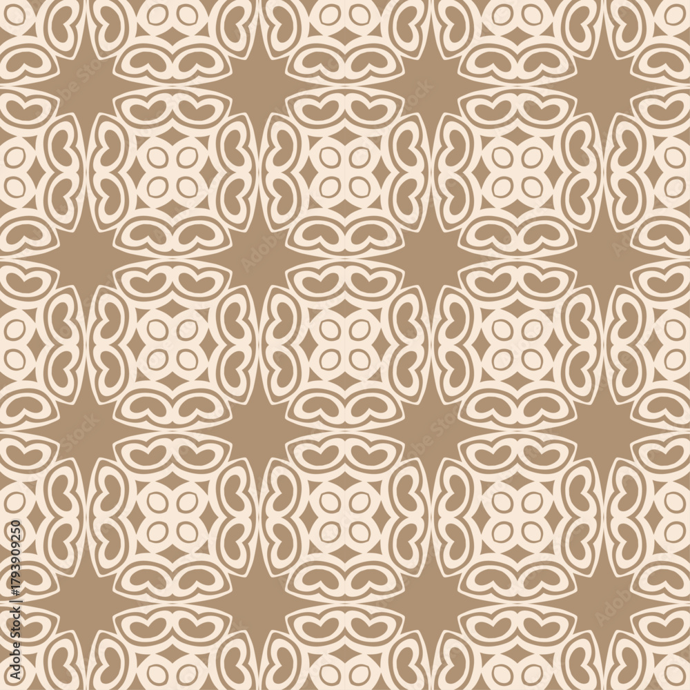 Fototapeta premium brown seamless vintage pattern texture vector ornamental design