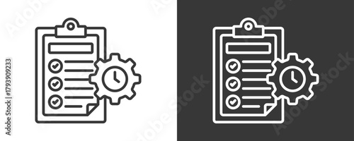Project Management Icon Set Vector Collection Isolated In Black And White