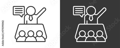 Mentorship Icon Set Vector Collection Isolated In Black And White