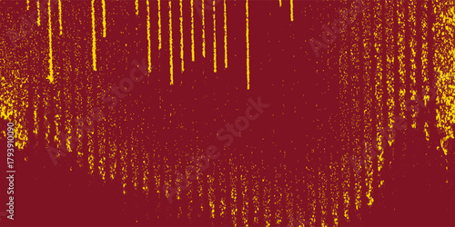 Vector background with burgundy and yellow gold grunge texture. Abstract two tone design, rough brushstroke divide. Ideal for bold banners, classic themes or sports concepts.