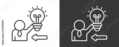 Proactive Icon Set Vector Collection Isolated In Black And White