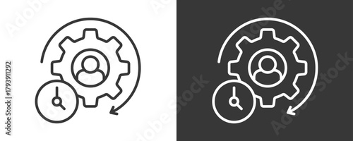 Efficiency Icon Set Vector Collection Isolated In Black And White