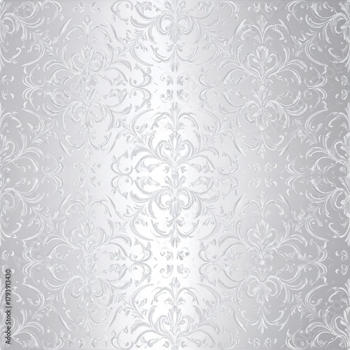 A delicate silver floral background vector featuring intricate, swirling patterns of leaves and blossoms, creating an elegant and sophisticated design.