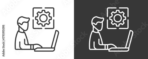 Project Manager Icon Set Vector Collection Isolated In Black And White