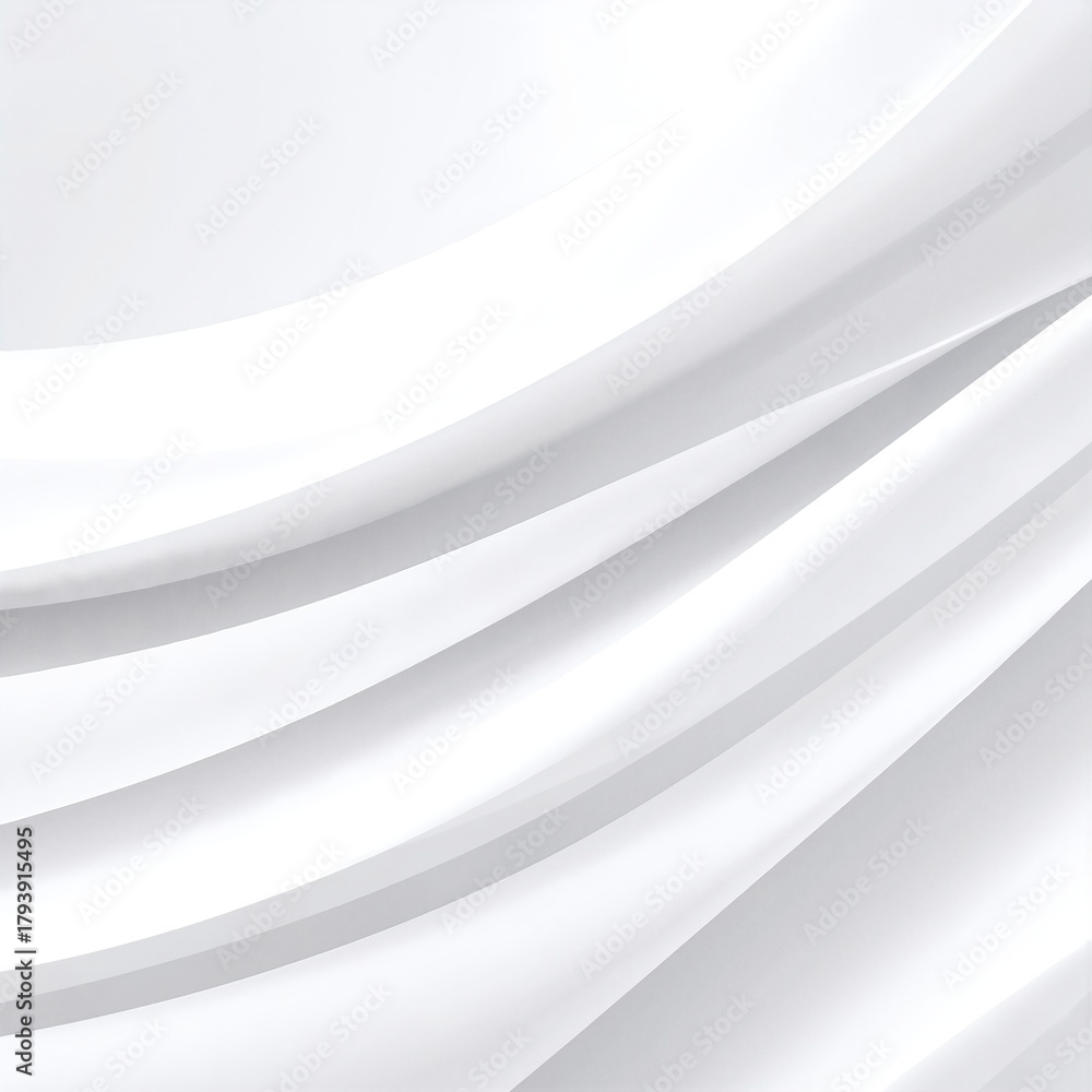 Obraz premium A pristine white background featuring elegant, smooth lines that gracefully curve and intertwine, creating a sense of fluidity and modernity.