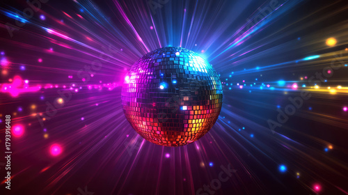 music background disco abstract party sound ball funky many coloured spotlight event musical nightclub