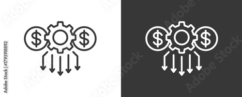 Resource Allocation Icon Set Vector Collection Isolated In Black And White