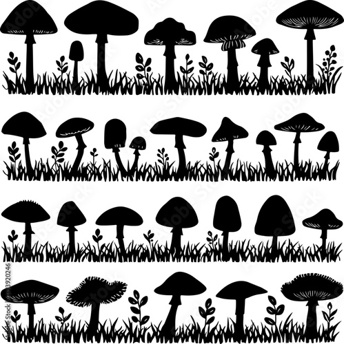 set of mushrooms