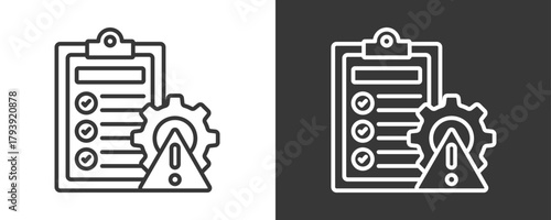 Risk Management Icon Set Vector Collection Isolated In Black And White