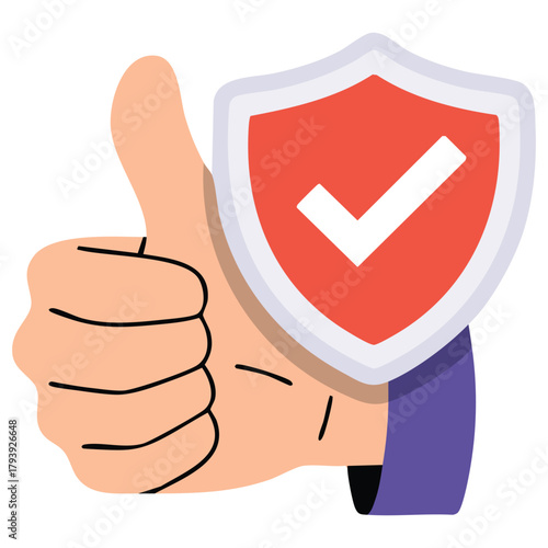 Trustworthy dependability vector illustration isolated vector illustration on white background