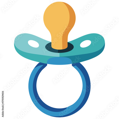 Infant boy pacifier icon vector illustration isolated on white background