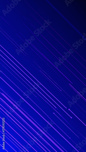 Abstract dynamic lines background in shades of blue and purple with transparency