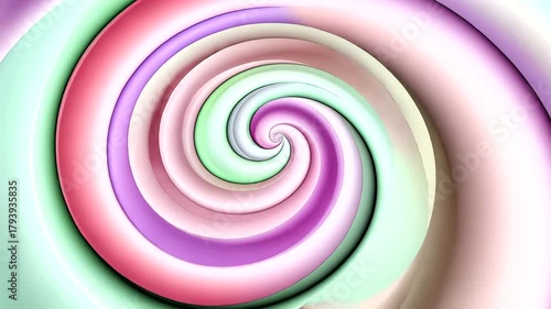 Color whirlpool swirls in circles of pink, green, purple