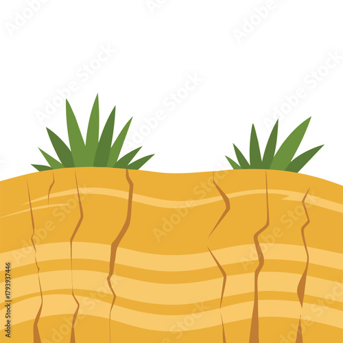 Landscape grass seamless repeating pattern isolated vector illustration on white background