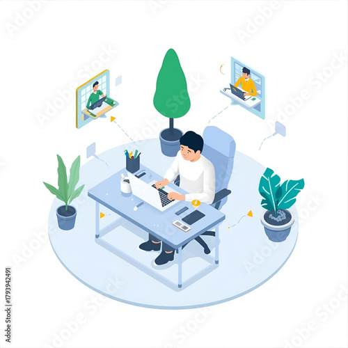 Modern Abstract Vector Illustration Set