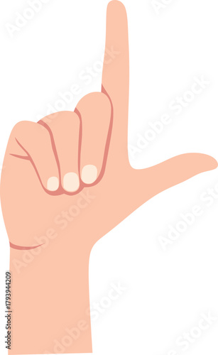 Human Hand Making Letter L Sign
