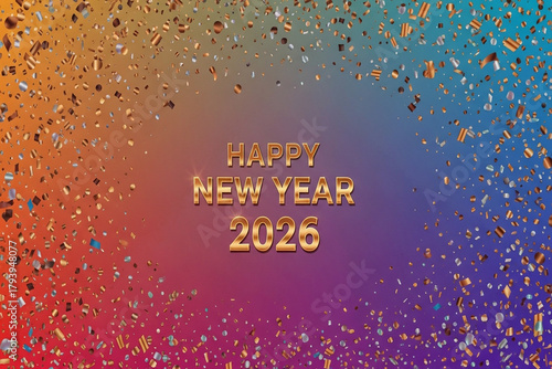 New year's eve crowd celebrating in times square with fireworks and confetti happy new year celebration