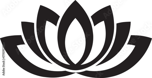 Lotus Blossom: A serene illustration showcases a stylized lotus flower. The symmetrical arrangement of petals symbolizes purity, enlightenment, and spiritual awakening.