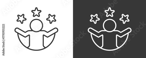 Self Confidence Icon Set Vector Collection Isolated In Black And White