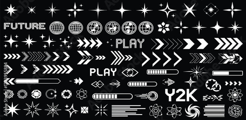Y2K Aesthetic Elements Vectors for Modern Designs & Nostalgic Creations