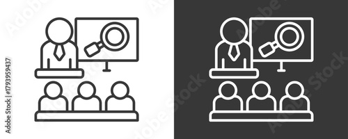 Training Icon Set Vector Collection Isolated In Black And White