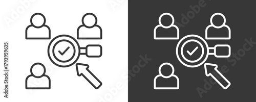 Recruitment Icon Set Vector Collection Isolated In Black And White
