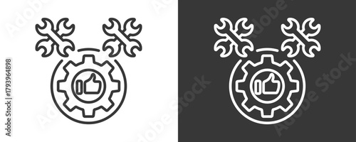 Maintenance Icon Set Vector Collection Isolated In Black And White