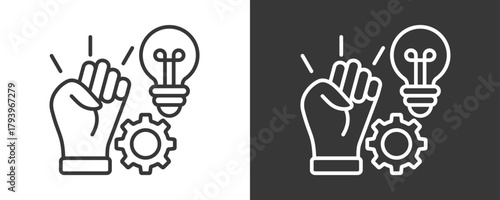 Motivation Icon Set Vector Collection Isolated In Black And White