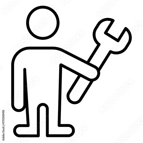 Worker Engineer Outline Repair