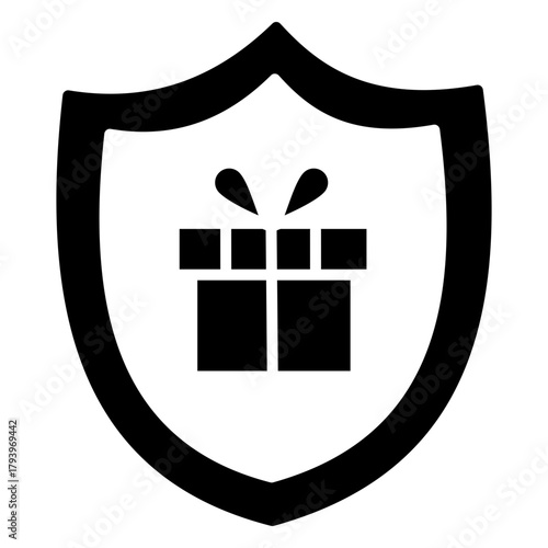 Protected Gift Shield Icon