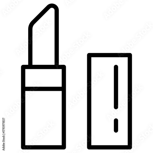 口紅、リップのアイコン。ベクターイラスト。