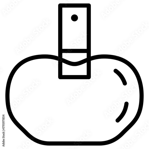 香水瓶、香水が入ったボトルのアイコン。ベクターイラスト。