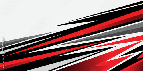 Red black and gray abstract racing background with sharp diagonal lines and dynamic motion effects. Modern energetic design for sports, automotive themes, gaming graphics, posters, banners. Eps10.