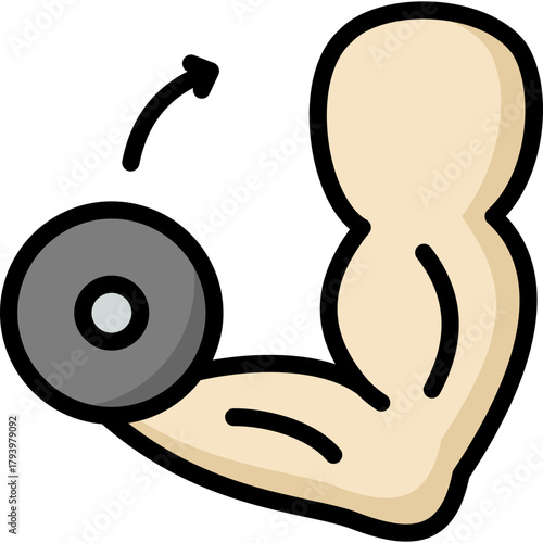 gym icon illustration design with filled outline