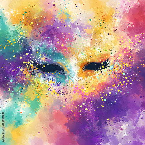 Stylish colorful stain watercolour texture

