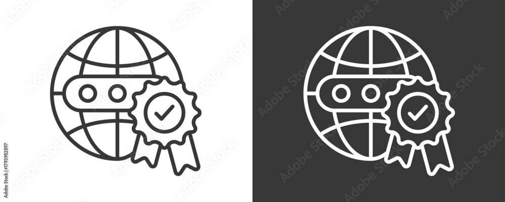 Fototapeta premium Iso Icon Set Vector Collection Isolated In Black And White
