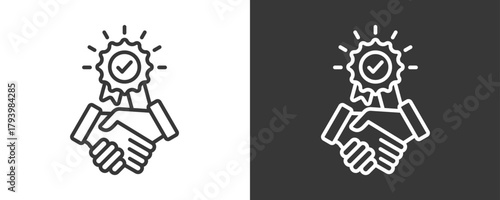 Commitment Icon Set Vector Collection Isolated In Black And White