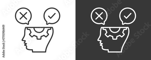 Decision Making Icon Set Vector Collection Isolated In Black And White
