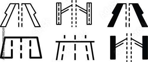 Vector alphabet letters and numbers set icon illustration design symbol sign font text business concept black line 3d