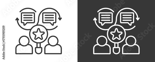 Customer Feedback Icon Set Vector Collection Isolated In Black And White