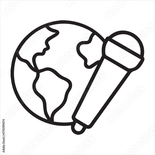 world news vector illustration icon