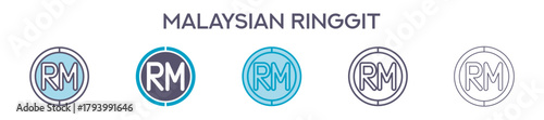 Malaysian Ringgit Symbol Element For Design Graphic - Multi Styles