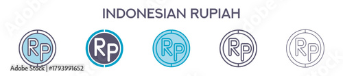 Indonesian Rupiah Symbol Element For Design Graphic - Multi Styles