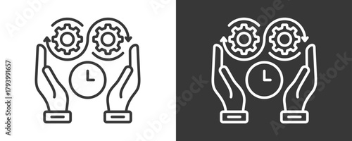 Consistent Icon Set Vector Collection Isolated In Black And White