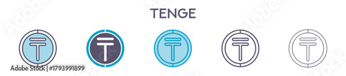 Tenge Symbol Element For Design Graphic - Multi Styles